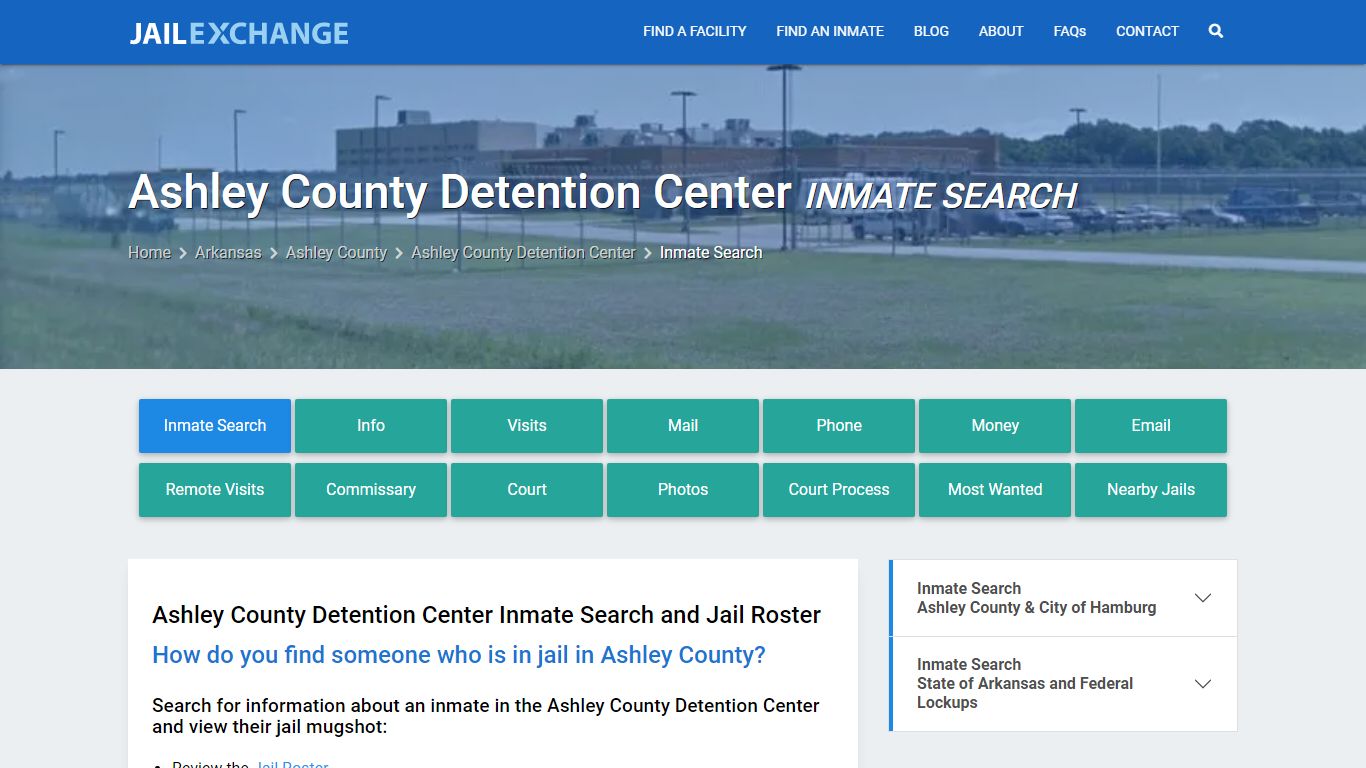 Ashley County Detention Center Inmate Search - Jail Exchange
