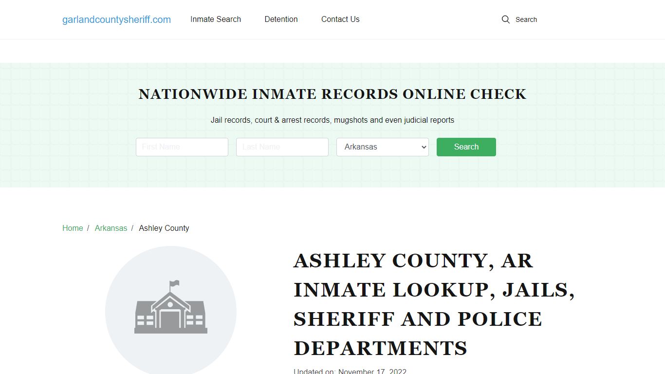Ashley County, AR INMATE Search, JAILS, SHERIFF Office, Police